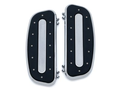 Front Heavy Industry Floorboards - Chrome. Fits Touring 1980up, FL Softail 1986-2017 & Dyna Switchback 2012-2016