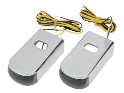 Strut Light Kit with Red Run/Brake & Amber Turn Signal - Chrome. Fits Sportster 2004-2021.