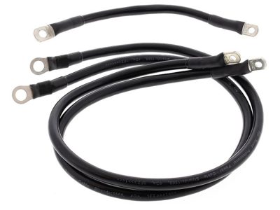 Battery Cable Kit - Black. Fits Touring 1980-1988