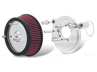 Stage 1 Big Sucker Air Cleaner Kit - Natural. Fits Sportster 1988-2021 with EFI or CV Carburettor. Requires Round Air Cleaner Cover.