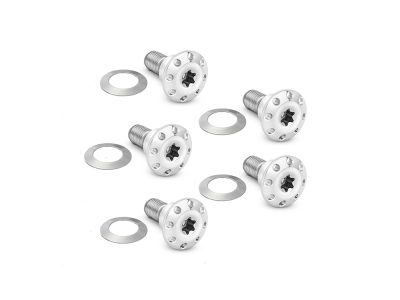 Titanium Front Disc Rotor Bolts - Polished. Fits Dyna 2006-2017 & V-Rod 2002-2017