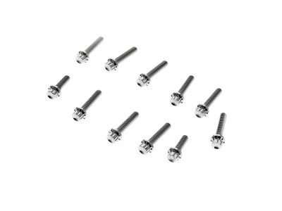 Titanium 12-Point Cam Cover Bolt Kit - Polished. Fits CVO Touring 2023up, Street Glide & Road Glide 2024up, Touring 2025up & Softail 2025up