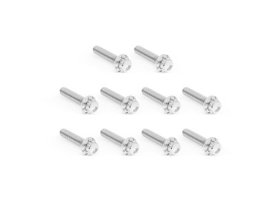 Titanium 12-Point Cam Cover Bolt Kit - Polished. Fits Twin Cam 1999-2017