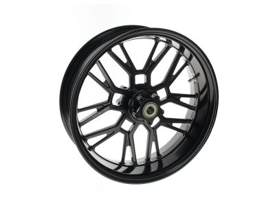 18in. x 5-1/2in. Split Spoke Forged Rear Wheel with Hub - Black. Fits Softail 2018up