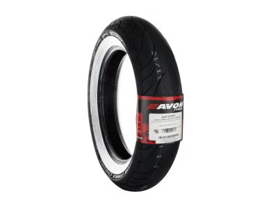 Avon Cobra Chrome 16in. Whitewall Front Tyre. 150/80-R16 AV91.
