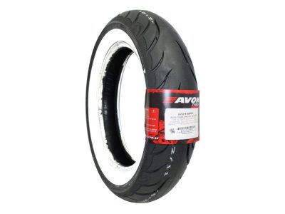 Avon Cobra Chrome 16in. Whitewall Rear Tyre. 150/80-B16 AV92 WW.