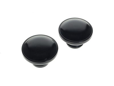 Screw-In Fuel Caps - Gloss Black. Fits H-D 1982-1995.