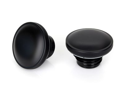 Screw-In Fuel Caps - Matte Black. Fits H-D 1982-1995.