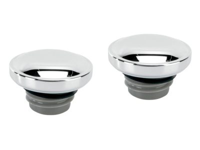 Screw In Fuel Caps - Chrome. Fits H-D 1996up.