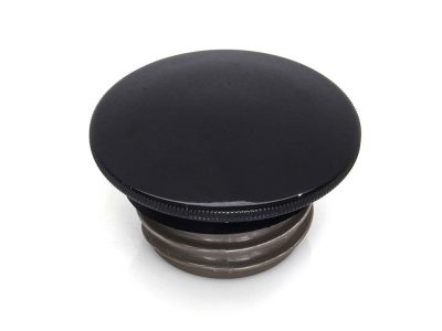 Low Profile Right Hand Vented Screw-In Fuel Cap - Gloss Black. Fits H-D 1996up.