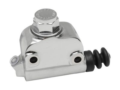 Lockheed Style Rear Brake Master Cylinder - Chrome. Fits Big Twin 1973-1979 with Disc Brake.