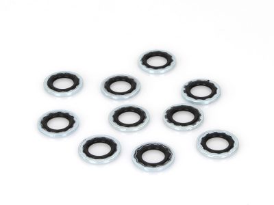 10mm Brake Banjo Washer with Rubber Sealing Washer - Pack of 10.