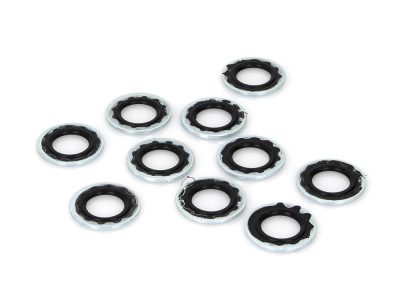 12mm Brake Banjo Washer with Rubber Sealing Washer - Pack of 10.