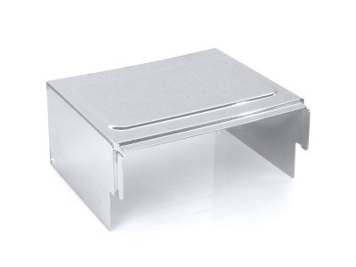 Battery Side Cover - Chrome. Fits Dyna 1997-2005 & Sportster 1997-2003.