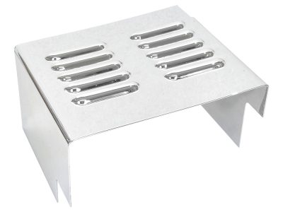 Louvered Battery Side Cover - Chrome. Fits FX 1973-1986 & Sportster 1982-2003.