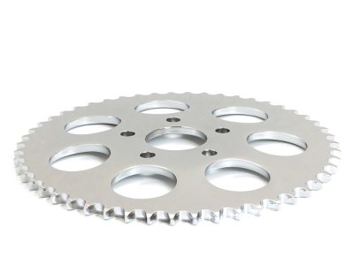 51 Tooth, 6mm Offset Steel Rear Chain Sprocket - Chrome. Fits Big Twin 1973-1999 & Sportster 1979-1981.