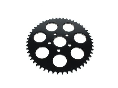 51 Tooth, Flat Steel Rear Chain Sprocket - Gloss Black. Fits Big Twin 1973-1999 & Sportster 1979-1999.