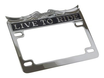Live-to-Ride Number Plate Frame - Chrome.