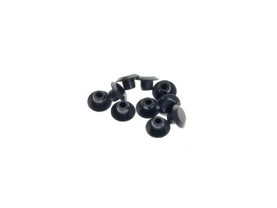 1/4in. (6mm) Hole Plugs - Black. Sold as a Pack of 10.