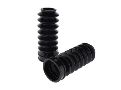 39mm Rubber Fork Boot Gaiters - Black. Fits Dyna 1991-2005, FXR 1987-1994 & Most Sportster 1987-2021