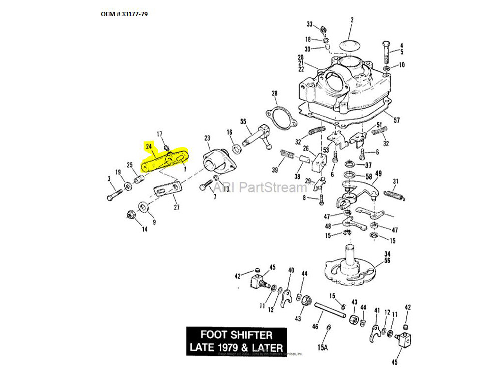 Transmission Shift Lever Arm - Chrome. Fits FL & FXWG 1979-1986. - Image 2