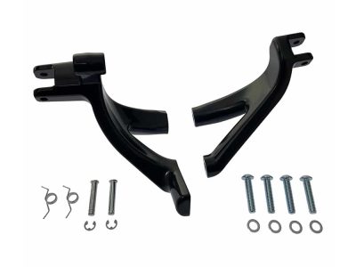 Floorboard to Footpeg Conversion Kit - Gloss Black. Fits 2018up Softail Models With Floorboards