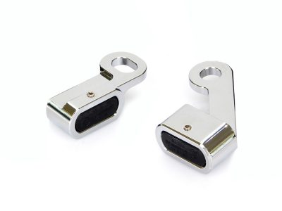 Under Perch Turn Signals - Chrome. Fits Softail 1984-2014, Dyna 1991-2017 & Sportster 1982-2003.