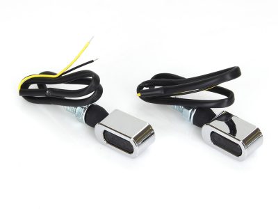 Slim Line LED Turn Signals - Chrome. Matches Front Under Perch Indicators.