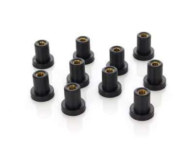 Wellnuts - Pack of 10. Fits FXR Side Cover & Oil Tank & Sportster Side Cover.