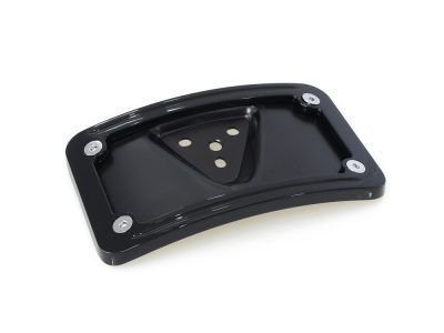 Laydown Curved Number Plate Frame with Mount - Gloss Black