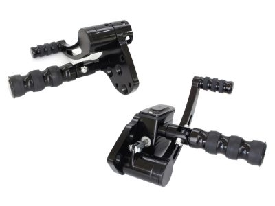 Standard Length Forward Controls - Black. Fits Softail 1984-1999 & 4Spd Big Twins 1936-1986