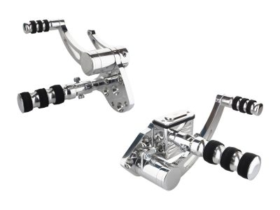 Standard Length Forward Controls - Polished. Fits Softail 1984-1999 & 4Spd Big Twins 1936-1986