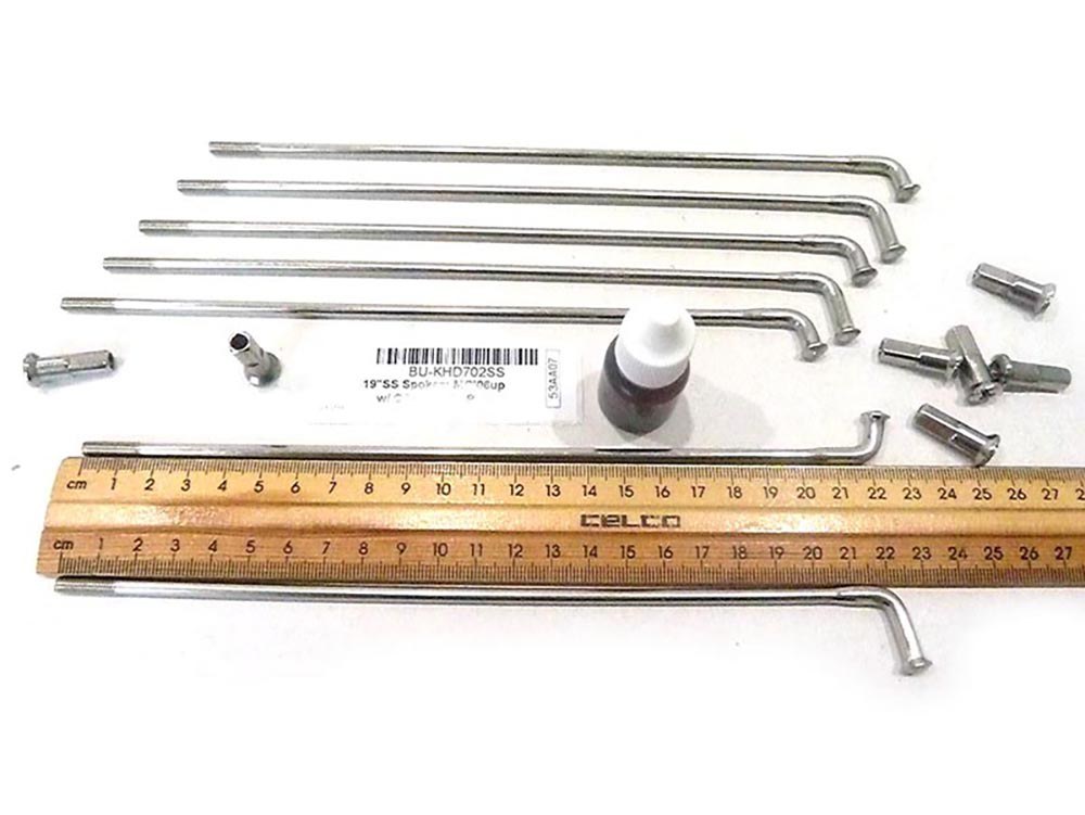 19in. Spokes - Stainless Steel. Fits the Genuine H-D Smooth Profile Rim when used in conjunction with 2006up OEM H-D Mid Glide Front End. - Image 2