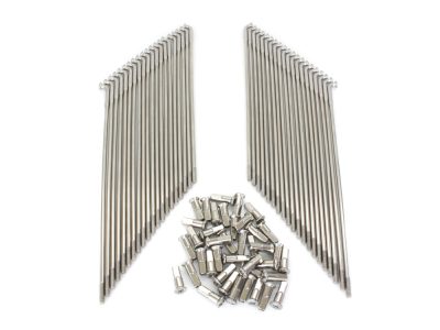 21in. Spokes - Stainless Steel. Fits Original Style H-D Drop Center Rims when used in conjunction with 1936-1996 H-D style Wide Glide Front Hub.