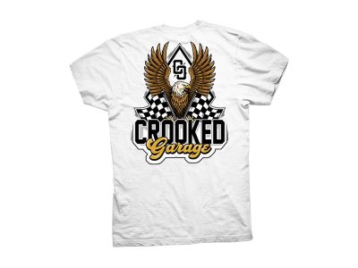 Crooked Clubhouse White Eagle Race Short Sleeve Tee. XX-Large.