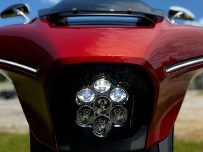 Shark Demon LED Headlight Kit - Black. Fits CVO Street Glide 2023up & Street Glide 2024up