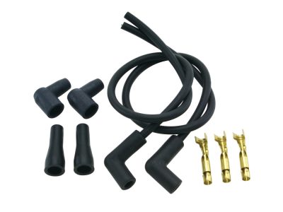 Spark Plug Wire Set - Black. Fits Universal or Custom Application