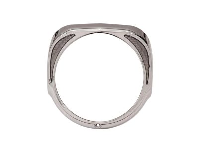 Fang LED Headlight Bezel with White Running Lights - Chrome. Fits Touring 2014-2023