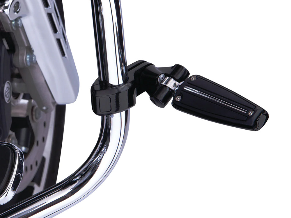Footpeg Mounts with 1-1/4in. Hingeless Clamps - Chrome - Image 3