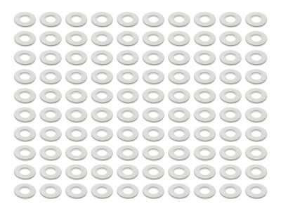 1/4in. Flat Washer - Chrome. Pack of 100.