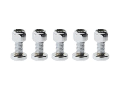 Rear Disc Rotor Bolts with Nyloc Nuts - Chrome. Fits H-D Big Twin 1992up & Sportster 1992-2021