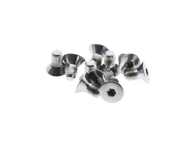 1/4-28 x 1/2in. UNF Flat Head Allen Bolts - Chrome. Pack 10.