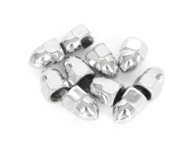 7/16-20 UNF Acorn OEM Style Nuts - Chrome. Pack 10.