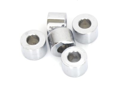 1/4in. ID x 3/8in. Wide Steel Spacers - Chrome. Pack 5.