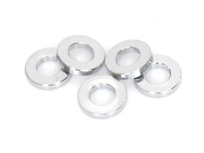 3/8in. ID x 1/8in. Wide Steel Spacers - Chrome. Pack 5.