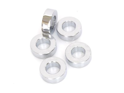 3/8in. ID x 1/4in. Wide Steel Spacers - Chrome. Pack 5.