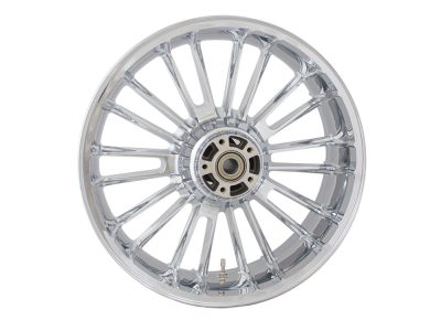 18in. x 5.50in. wide Atlantic 3D Wheel with Rear Hub - Chrome. Fits Touring 2009up with ABS