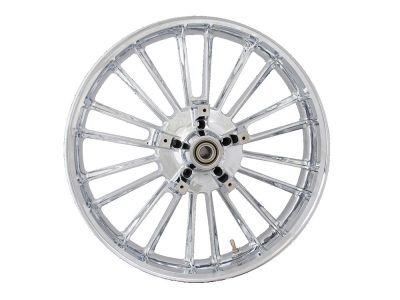 21in. x 3.50in. wide Atlantic 3D Wheel with Front Hub - Chrome. Fits Touring 2008up with ABS