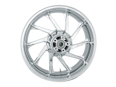 18in. x 5.50in. wide Hurricane 3D Wheel with Rear Hub - Chrome. Fits Touring 2009up with ABS