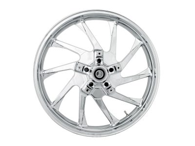 21in. x 3.50in. wide Hurricane 3D Wheel with Front Hub - Chrome. Fits Touring 2008up with ABS